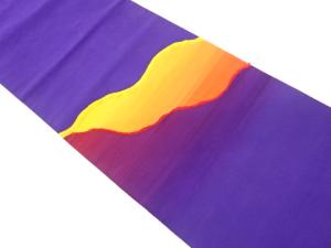 綴れ変わり曲線模様織出し名古屋帯